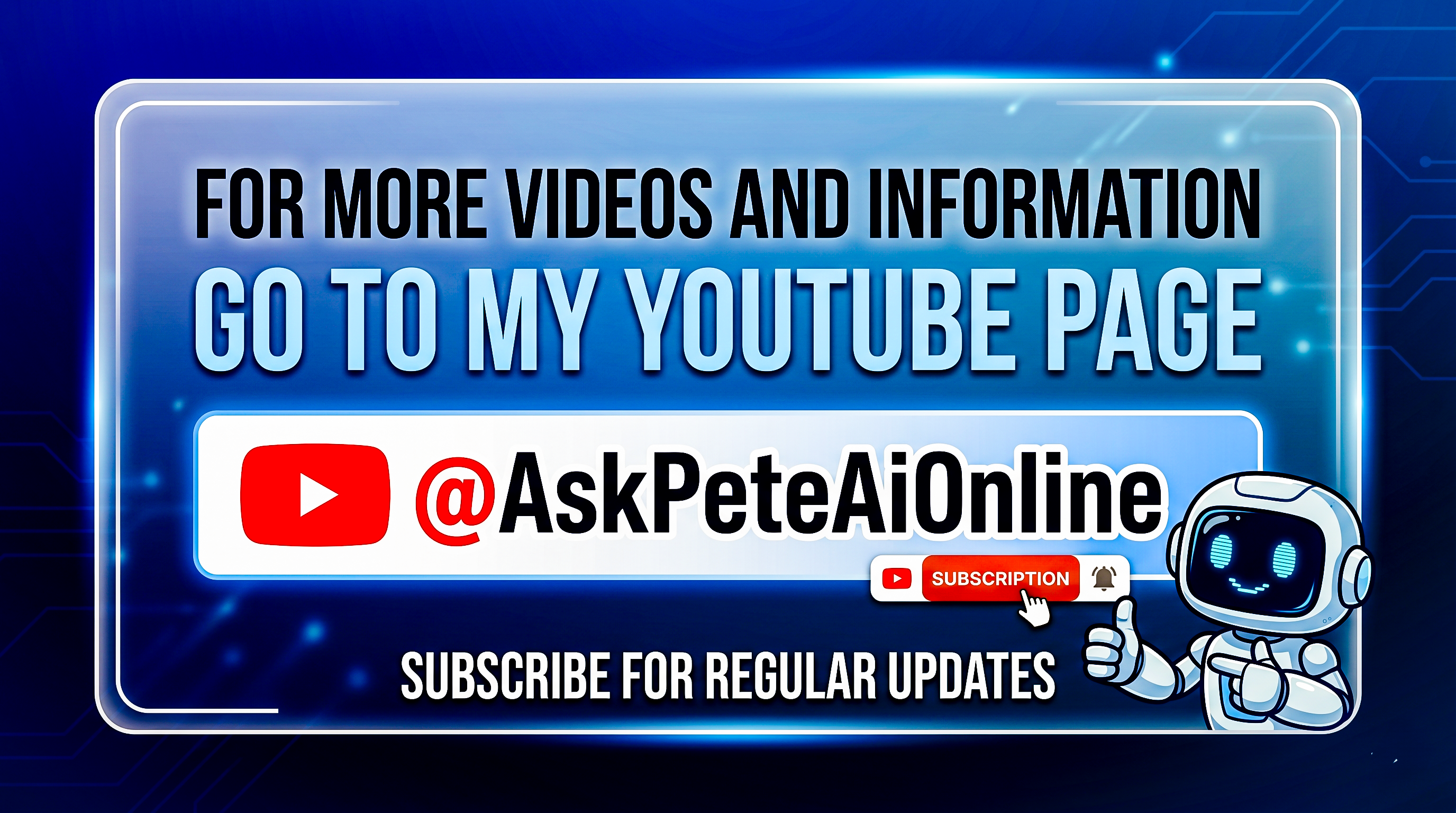 Go to my YouTube page